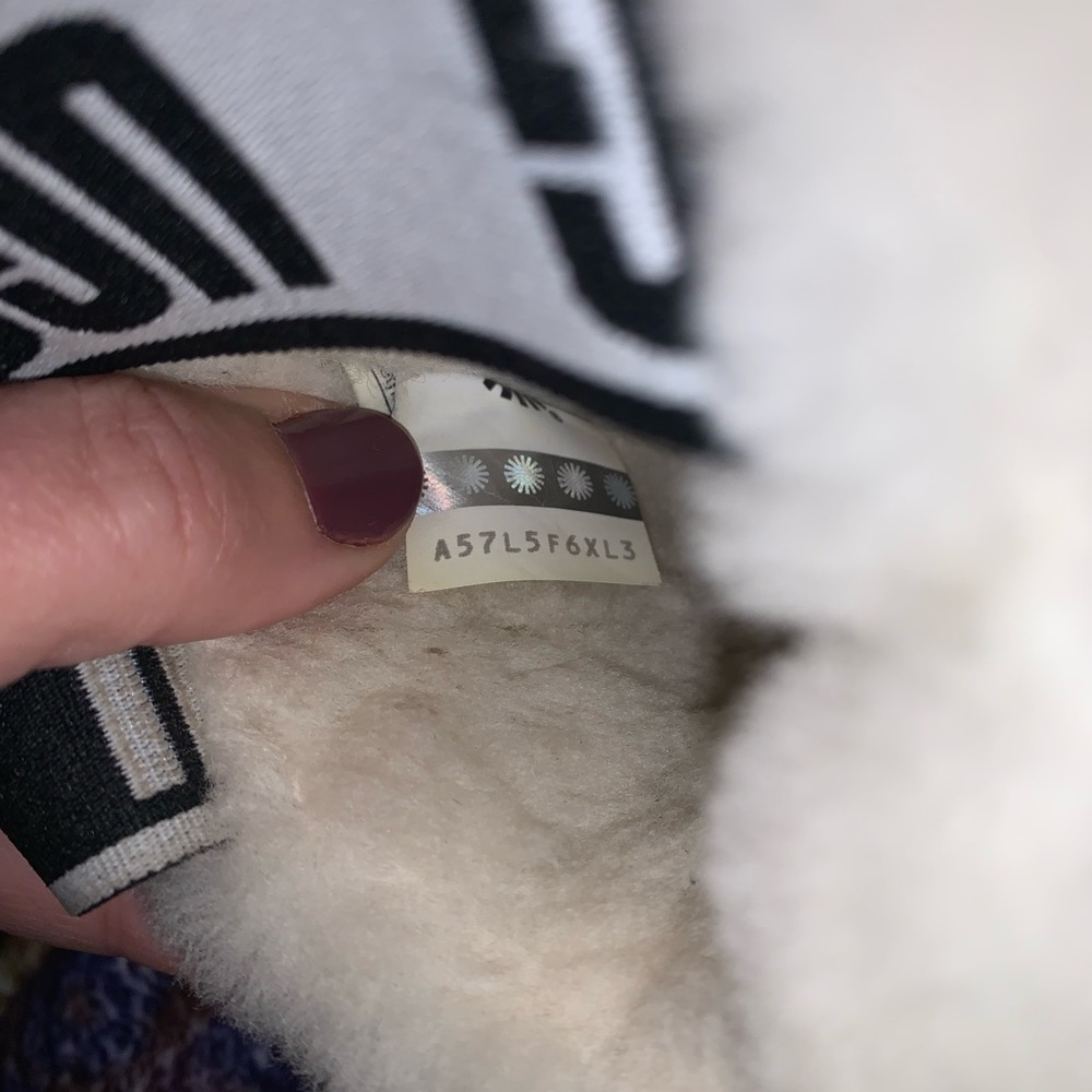 Ugg Fluff Slides Sling Back 8 White Cream - image 4